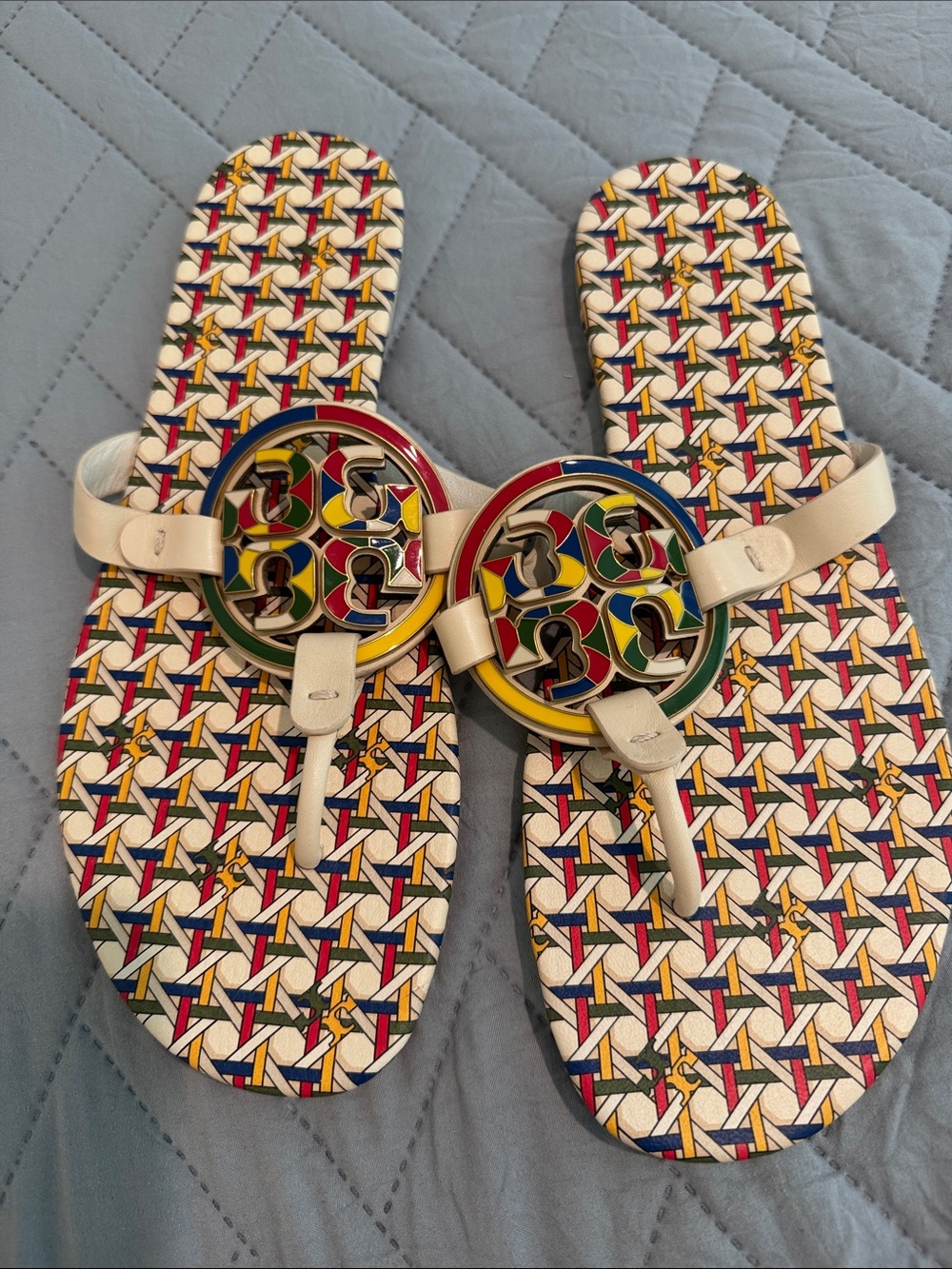 Never worn~ Tory  Burch Miller limited edition multi color Sandals